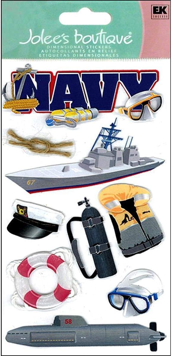 3d Navy Stickers by Jolees