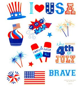 4th of July Scrapbook Stickers