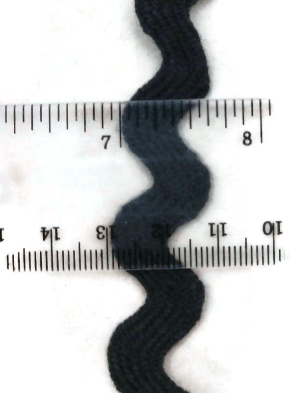 Black Cotton RIC Rac Ribbon - Jumbo Size
