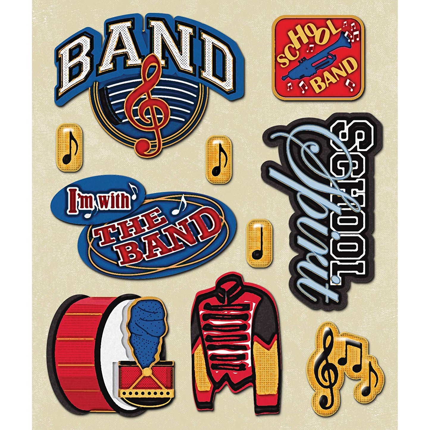 k & co band scrapbook stickers medley