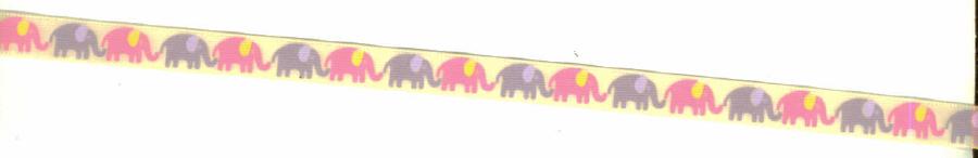 Baby Elephants Mini Spool Satin Ribbon 3ft Self Adhesive