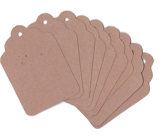 kraft earring tags