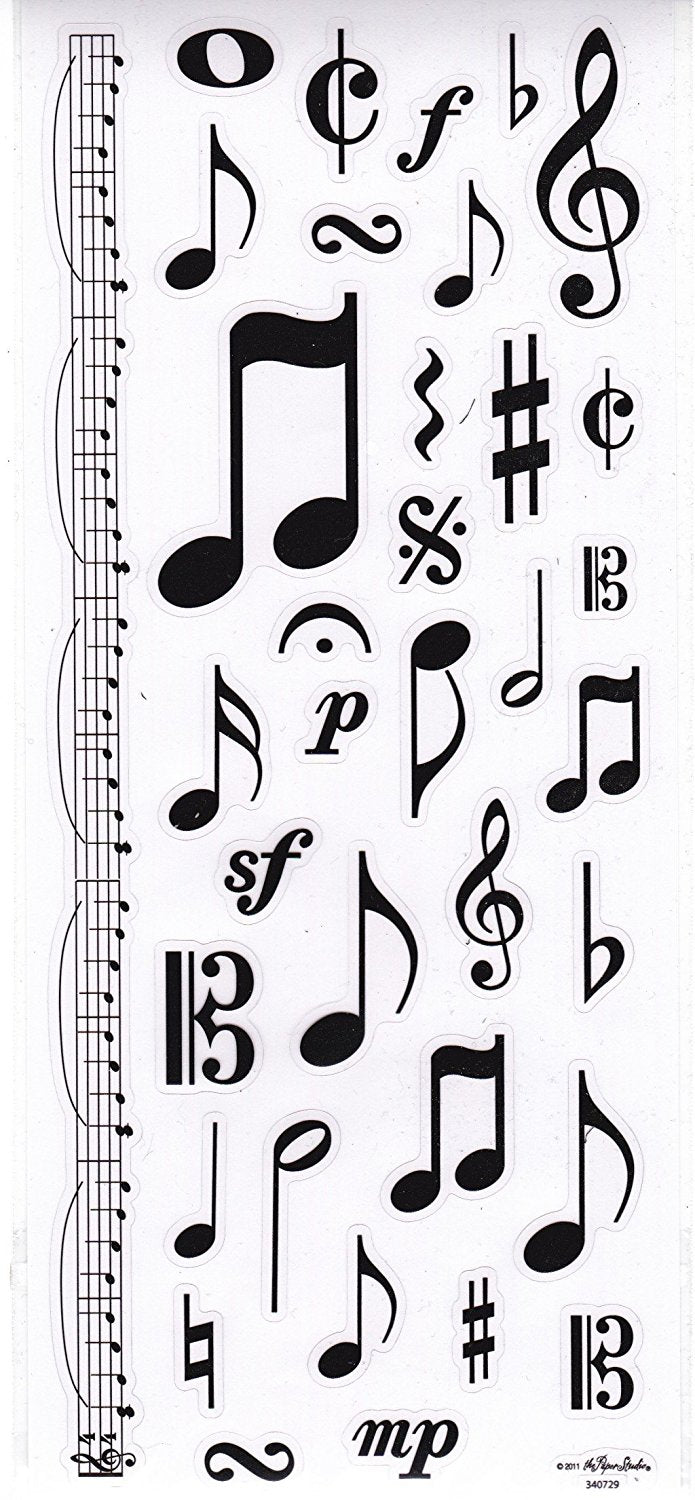 Music Note Scrapbook Stickers