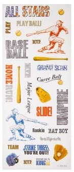 Baseball Scrapbook Stickers