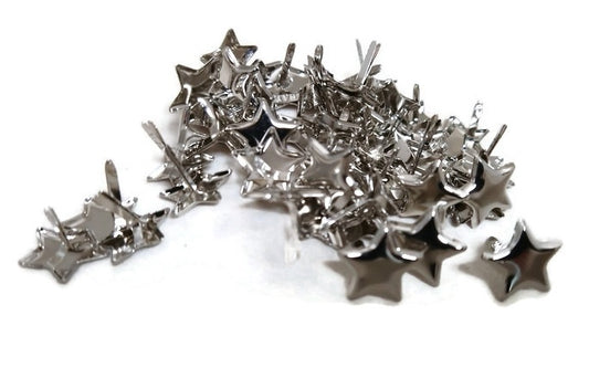 Large Silver Star Brads