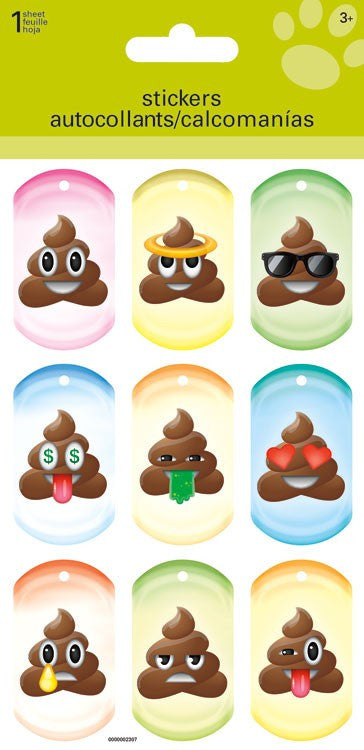 Lenticular Poop Icon Stickers