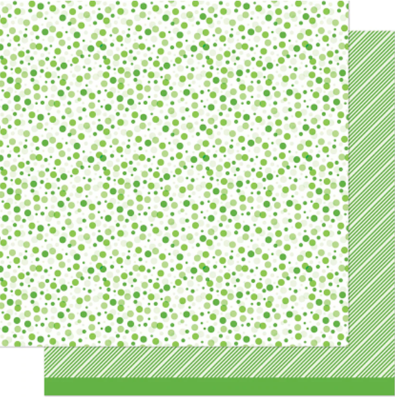 Lawn Fawn Kiwi Green All the Dots Paper