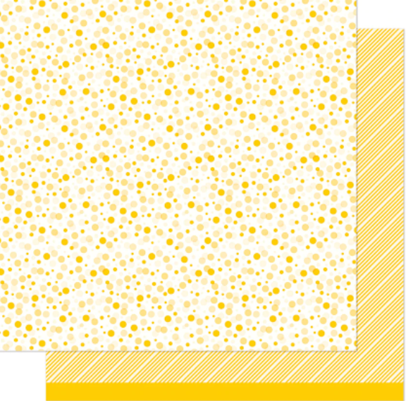 Lemon Yellow Fizz - All the Dots 12x12  Paper - 4 Sheets