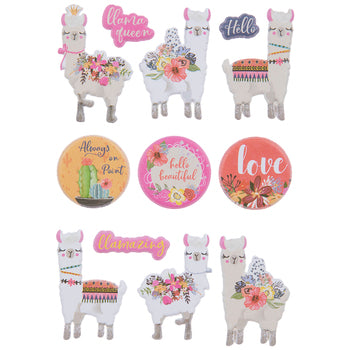 Llama 3D Sticker Book Set - 3 Sheets