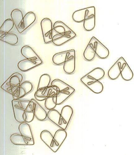 Copper Heart Clips Paperclips