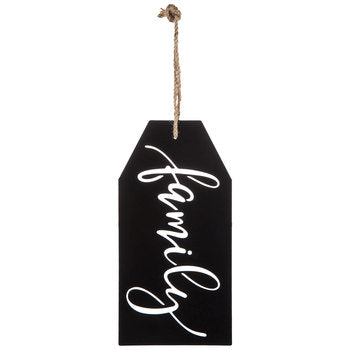 Black Family Metal Tag Sign Decor