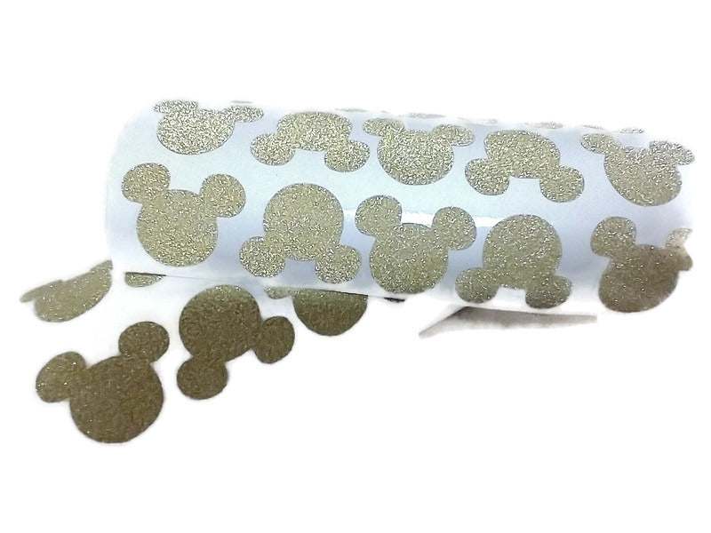 Glitter Cartoon Mouse Vinyl Decal Stickers - 25ct - Choose Color