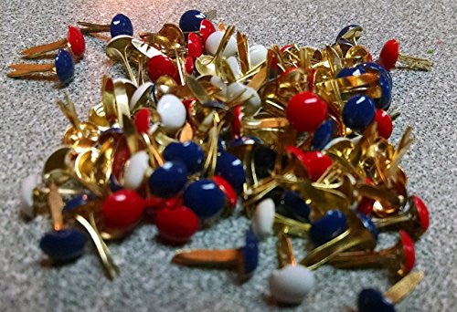 Red White & Blue - Mini Round Brads - 100ct