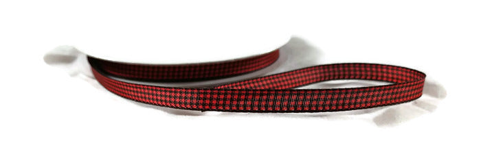 Ribbon Mini Check Red Black Buffalo Plaid