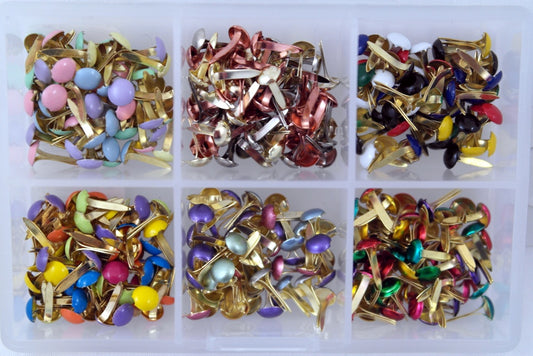 Mini Round Brads Assortment Kit 300piece