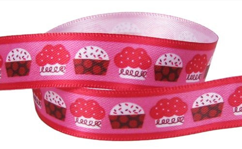 pink cupcake satin ribbon