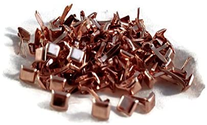 Metallic Copper Mini Square Brads