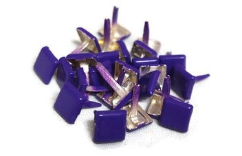 Mini Square Brads - Purple - 25ct
