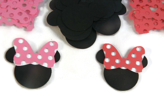 Die Cuts - Disney Minnie Mouse Heads & Bows Red/Pink - 60pc