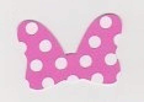 Vinyl Minnie Mouse Bow Polka Dot Pink