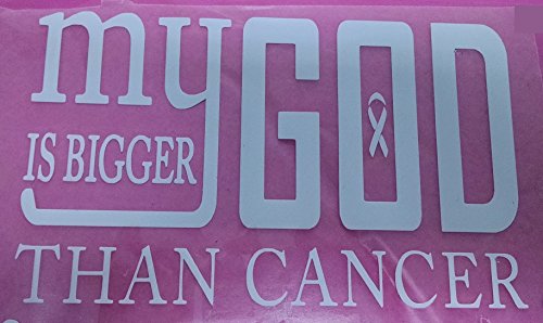 My God is Bigger Than Cancer Iron On Decal for Shirts - Choose Color