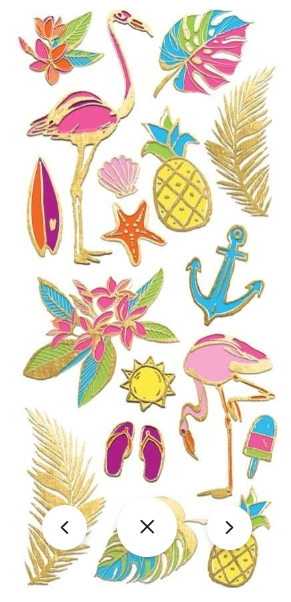 Neon Tropical Enamel Stickers by Paper House