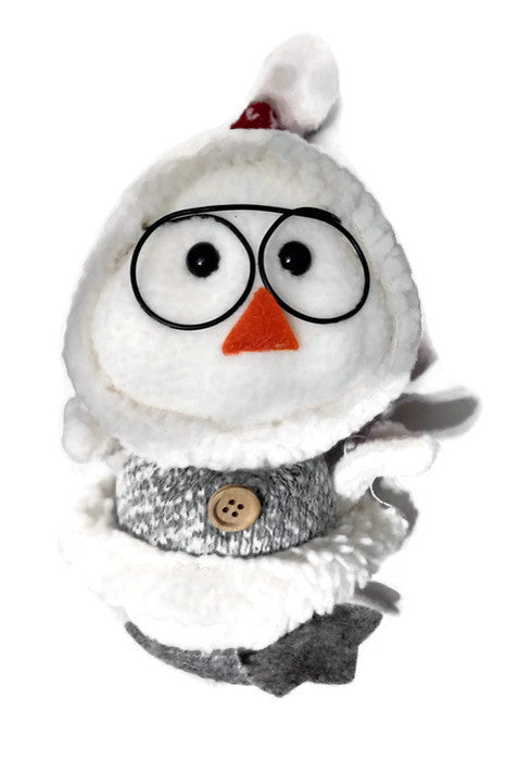 Christmas Plush Owl with Glasses
