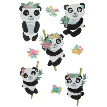 Panda Floral 3d Stickers