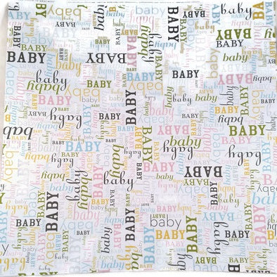Baby Word 12x12 Scrapbook Paper - 4 Sheets