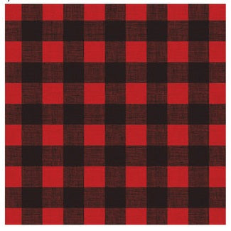 Red Black Buffalo Plaid Scrapbook Paper 12x12