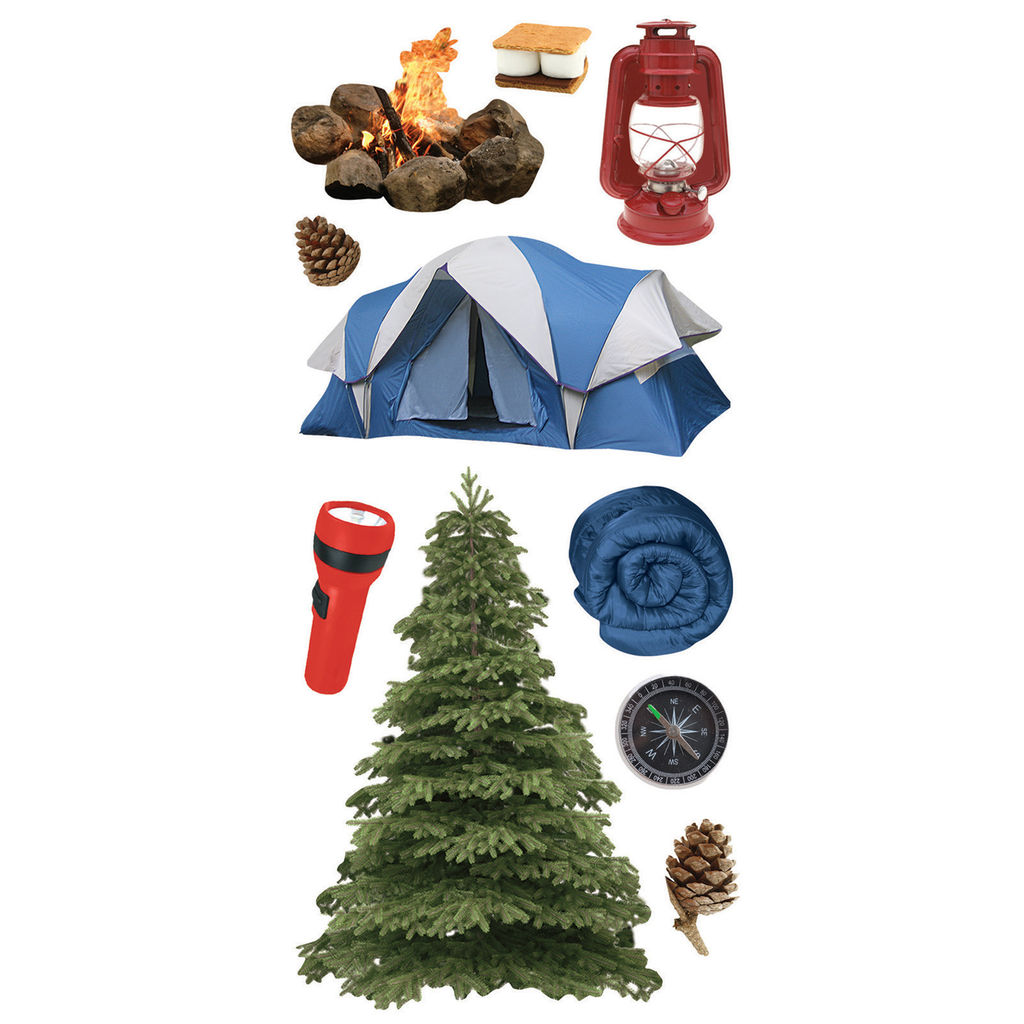 Paper House Camping Puffy Stickers
