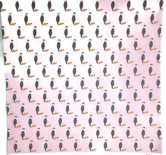 Pelicans on Pink 12x12 Scrapbook Paper - 4 Sheets