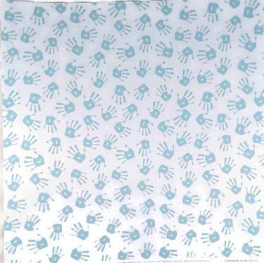 Baby Boy Hands Handprints 12x12 Scrapbook Paper - 4 Sheets