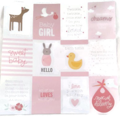 Baby Girl Journal Pocket Square Paper