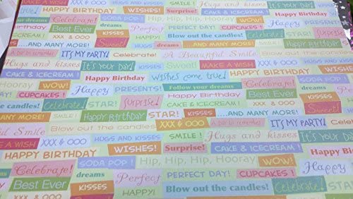 12x12 Celebrate - Brights Word Paper - 4 Sheets