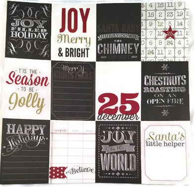Black Chalk Christmas quote Paper