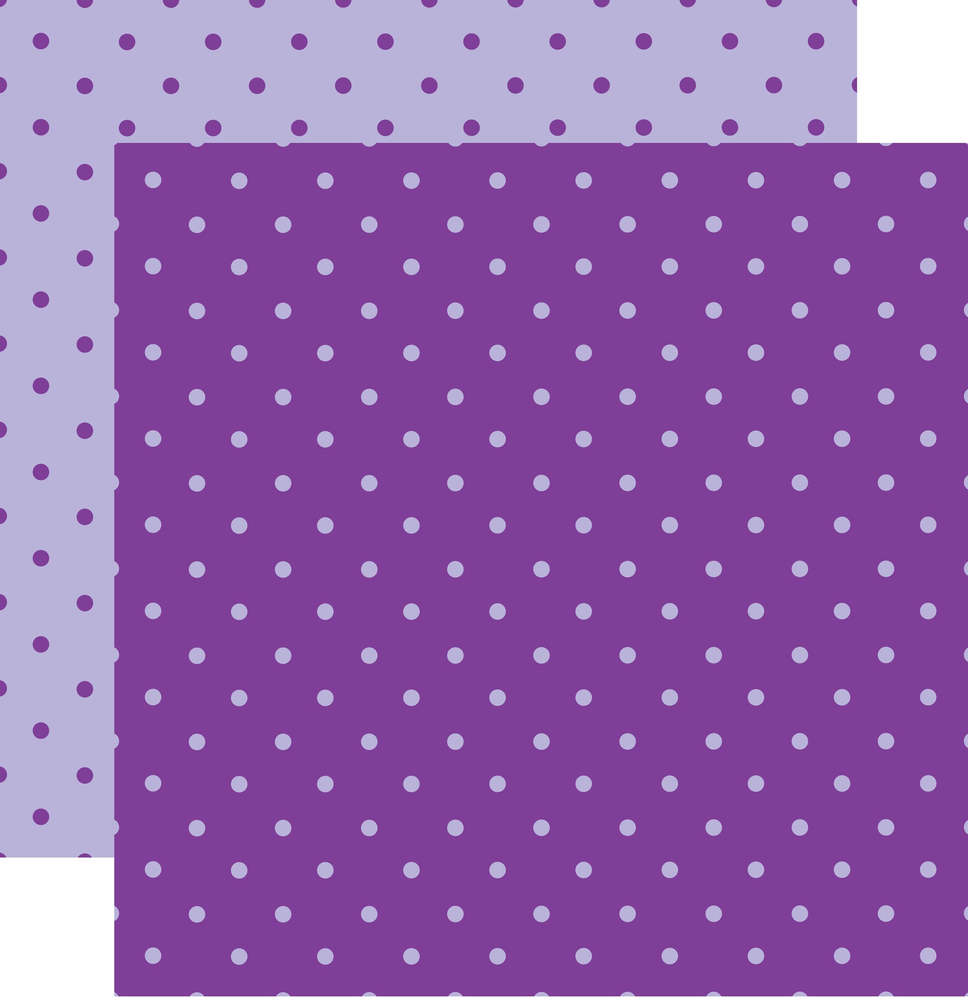 Purple on Purple Double Sided Polka Dot 12x12 Scrapbook Paper - 5