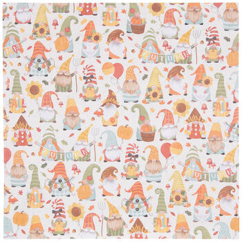 Fall Gnome Scrapbook Paper