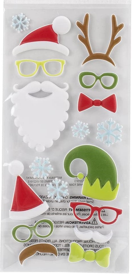 Puffy Christmas Costume Stickers