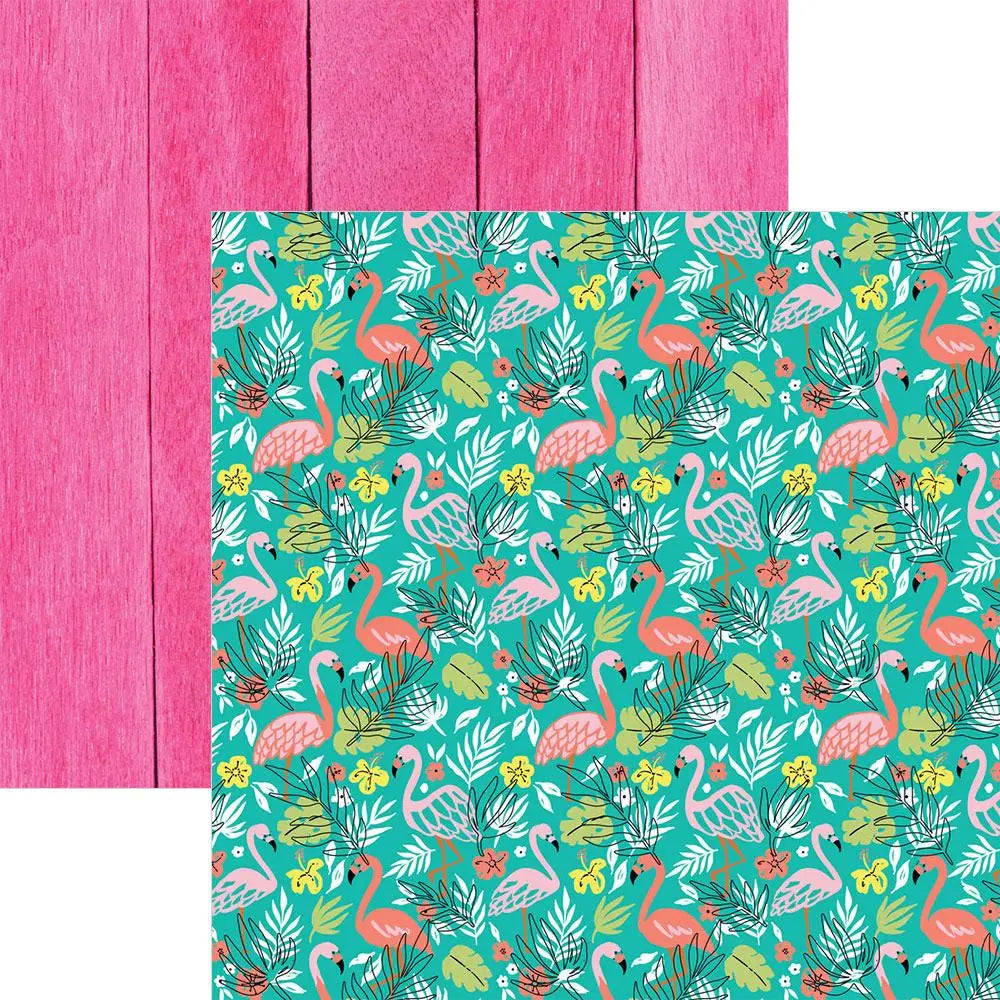 Flamingo Scrapbook Paper by Paper House