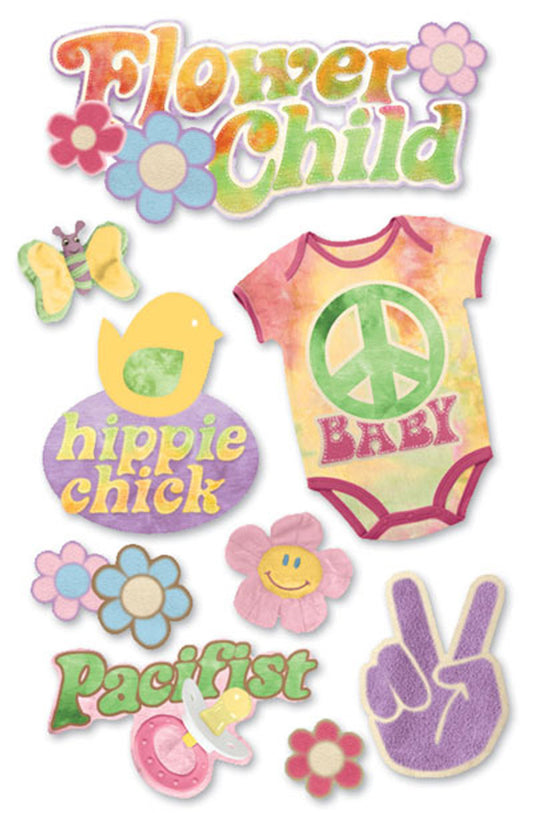 Paper House Flower Child 3d Stickers