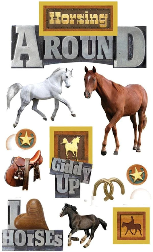 Horsing Around 3d Stickers by Paper House