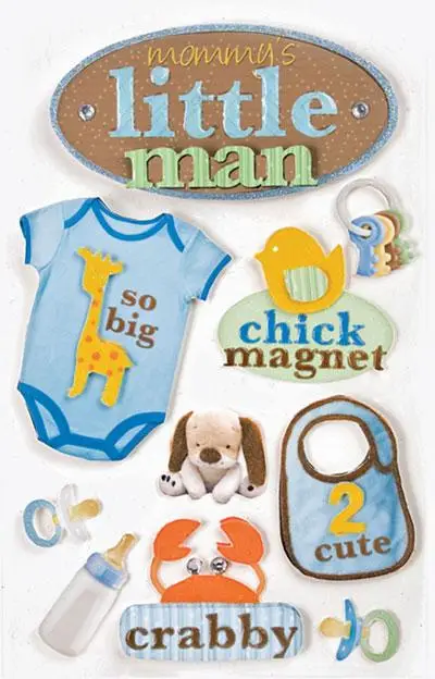 Mommys Little Man Baby boy Stickers