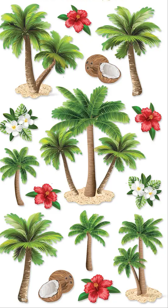3d Palm Tree Stickers by Paper House