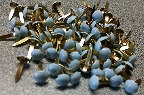 Pastel Blue Mini Round Brads Bulk 100ct