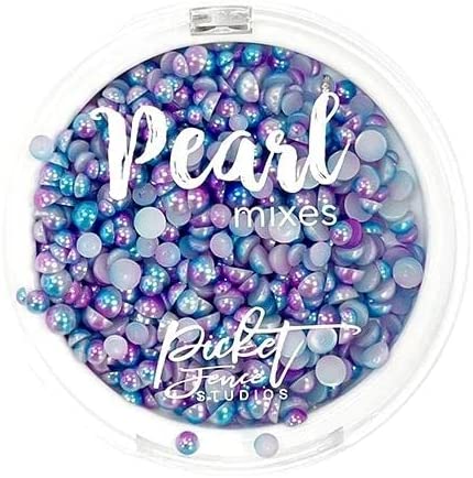 Gradient Flatback Pearls - Bright Blue and Soft Violet