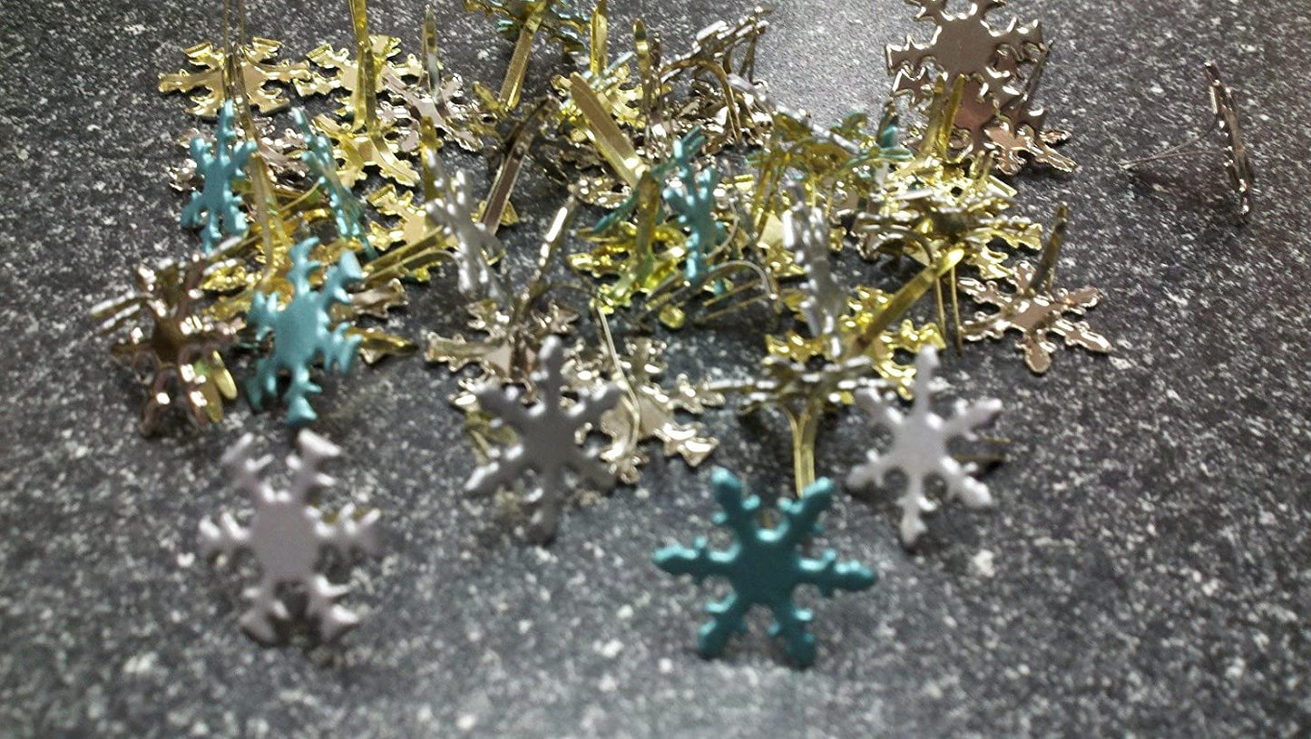 Snowflake Brads - Pearl Colors Mix - Bulk 50ct