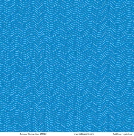 Summer Waves Blue Paper by Pebbles Inc
