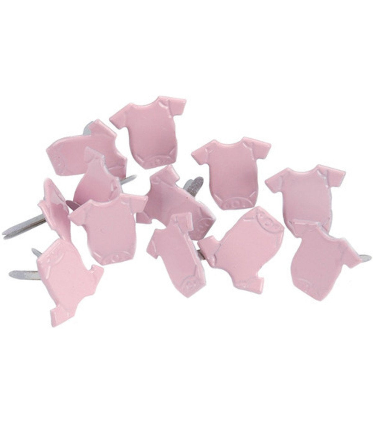 Pink Baby Shirt Onesie Brads Paper Fasteners