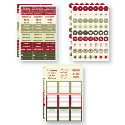 December Planit Stickers by Reminisce Planner Stickers